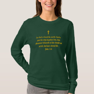 Modelo de Camiseta com Versículo Bíblico - Para Pe