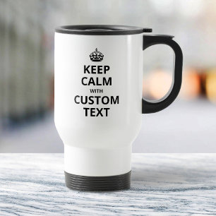 Modelo de Caneca de Viagem com Citação Personaliza