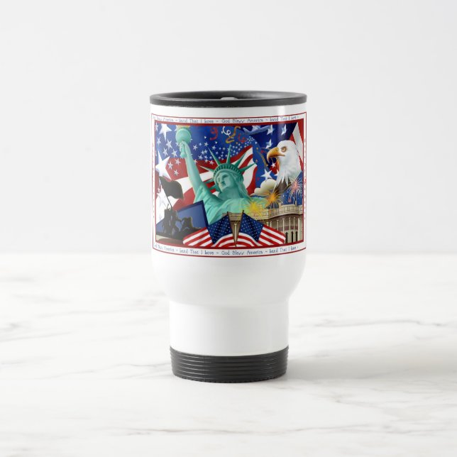 Modelo de Caneca de viagem Themed Americana (Centro)