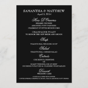 Modelo de cardápio casamento noivado aniversário