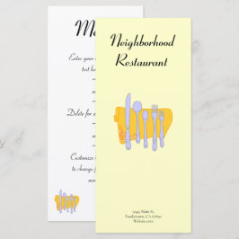 Modelo de cardápio personalizado 4x9" cardápio gua