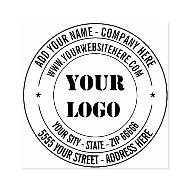 Modelo de Carimbo de Borracha de Endereço Personal (Impressão)