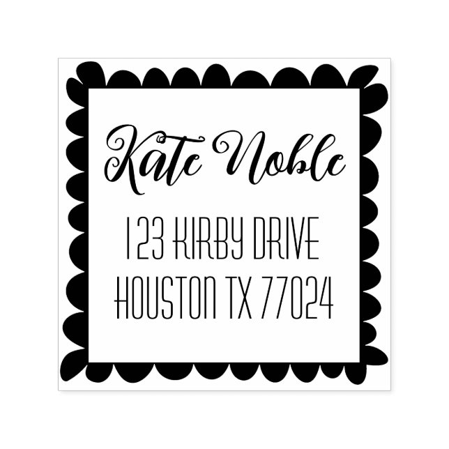 Modelo de Carimbo Personalizável de 1,5"x1,5" (Design)