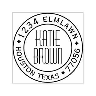 Modelo de Carimbo Personalizável de 1,5"x1,5"