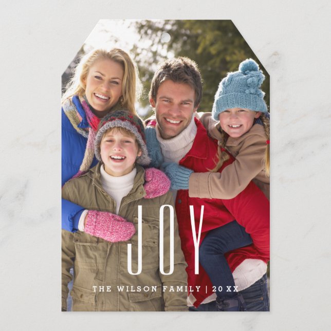 Modelo de Cartão com fotos de Joy Personalizável (Frente)