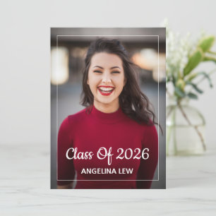 Modelo de Cartão de Anúncio de Formatura