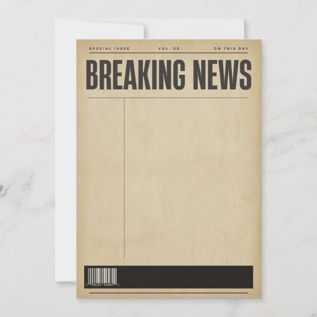 Modelo de cartão de anúncio de newsletter (Frente)