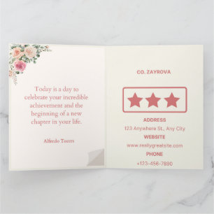 Modelo de Cartão de Convite para Graduação Elegant