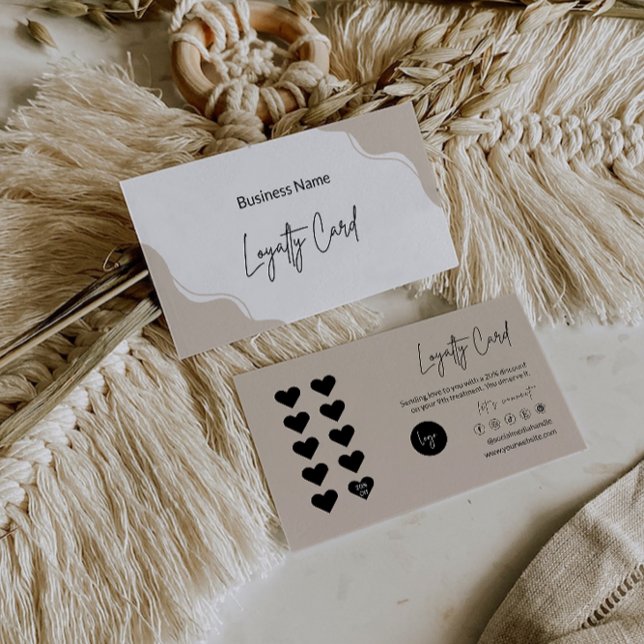 Modelo de cartão de fidelidade moderno, (Modern Loyalty Card Template,)