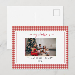 Modelo de cartão de foto de Natal, Horizontal Eleg
