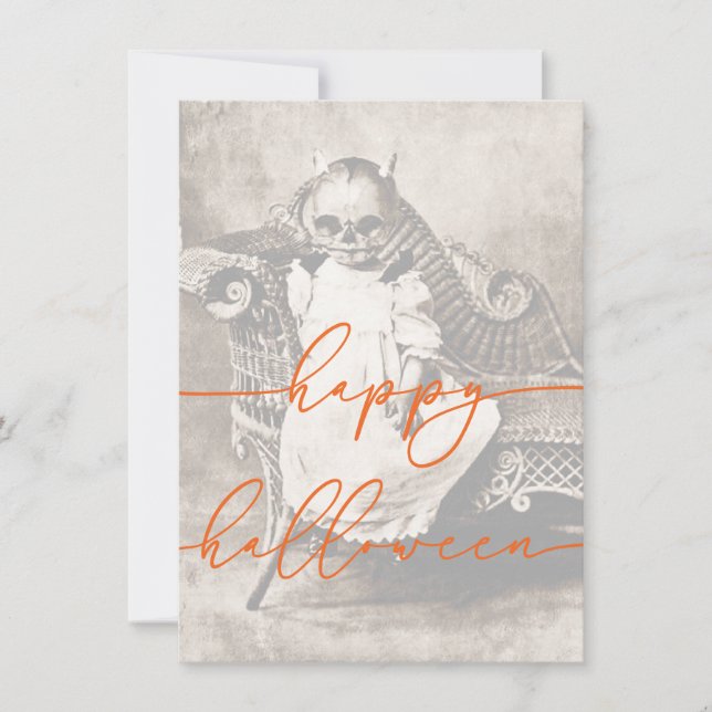 Modelo de Cartão de Halloween Spooky (Frente)