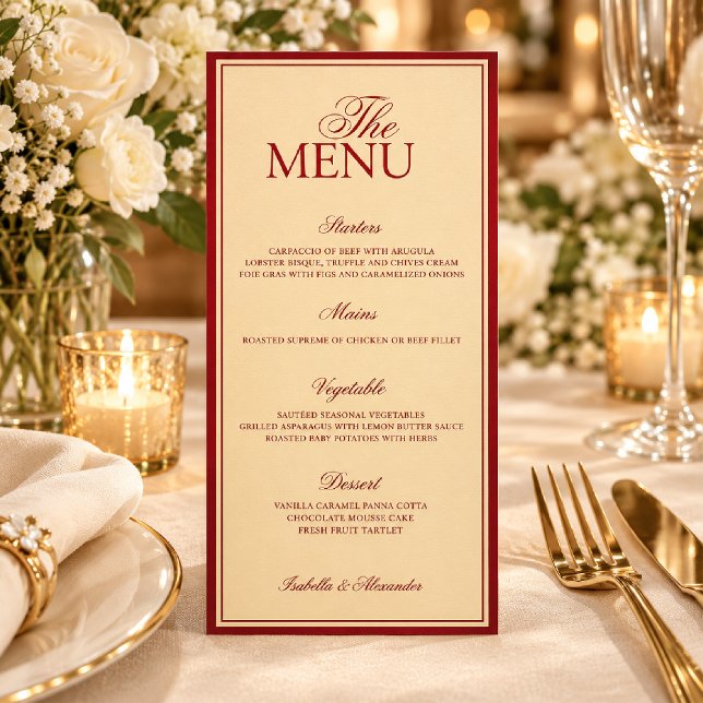 modelo de cartão de menu de casamento em prata ant (Criador carregado)