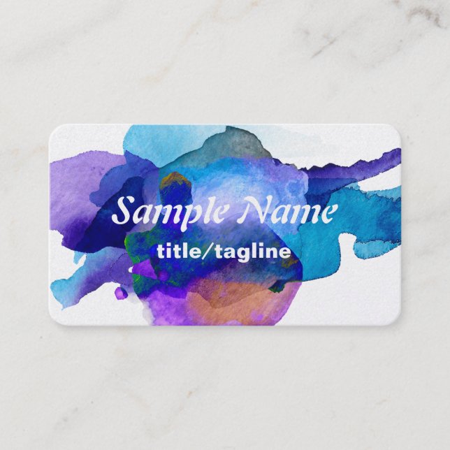 modelo de cartão de negócios aquoso em estoque de  (Frente)