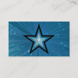 Modelo de cartão de negócios azul-estrela preto