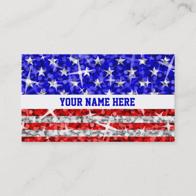 Modelo de cartão de negócios branco da listra dos (Frente)