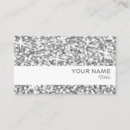 modelo de cartão de negócios branco "Silver" de st