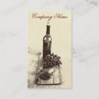Modelo de cartão de negócios das garrafas de vinho