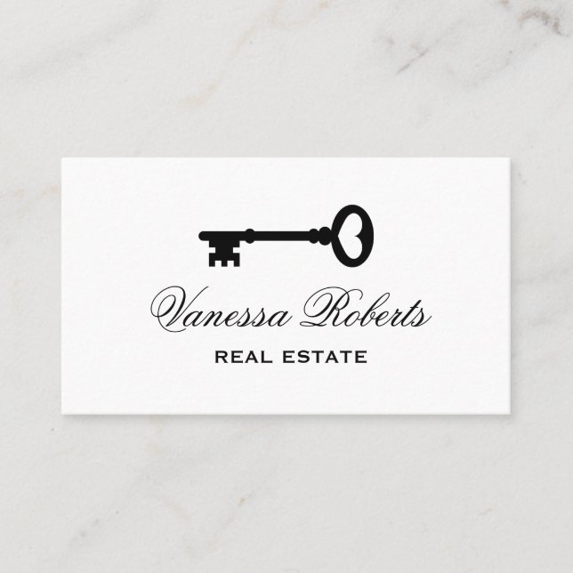 Modelo de cartão de negócios de chave do esqueleto (Frente)