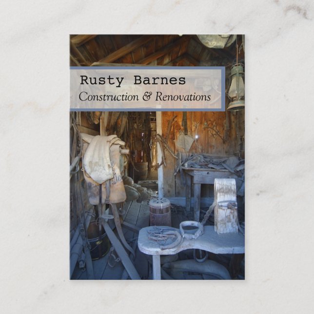 Modelo de cartão de negócios de construção (Frente)