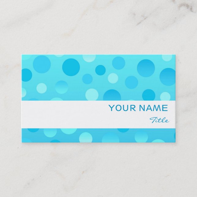 Modelo de cartão de negócios de faixa branca Blueb (Frente)