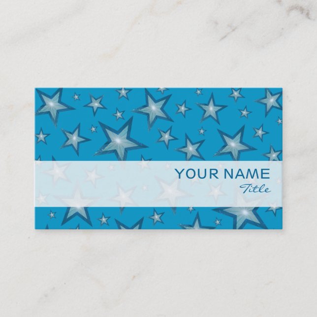 Modelo de cartão de negócios de faixa de estrelas  (Frente)