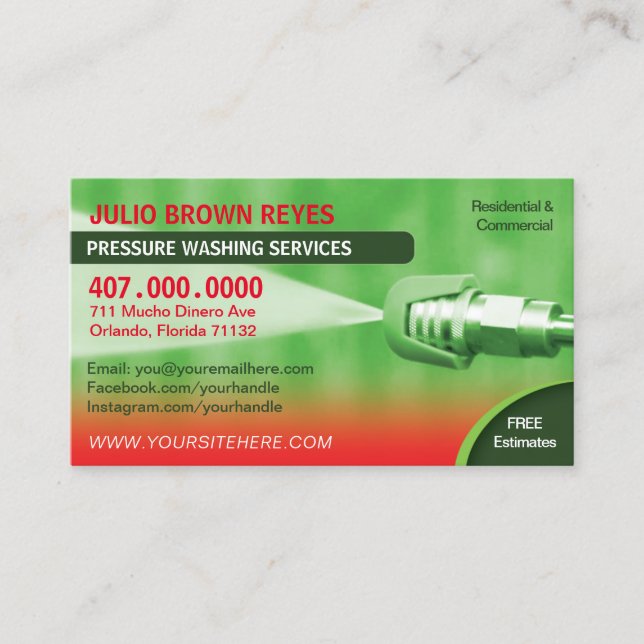 Modelo de cartão de negócios de lavagem e limpeza  (Frente)