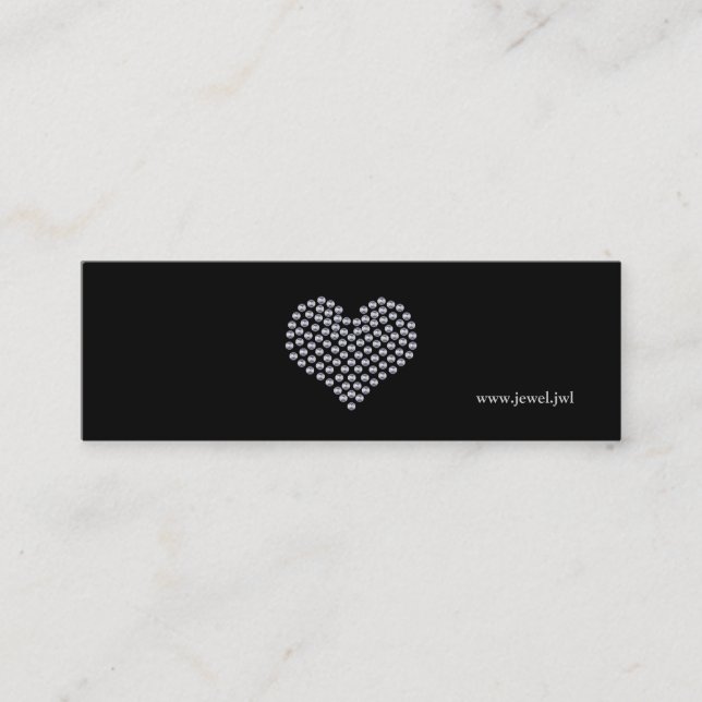 Modelo de cartão de negócios de prata do coração (Frente)