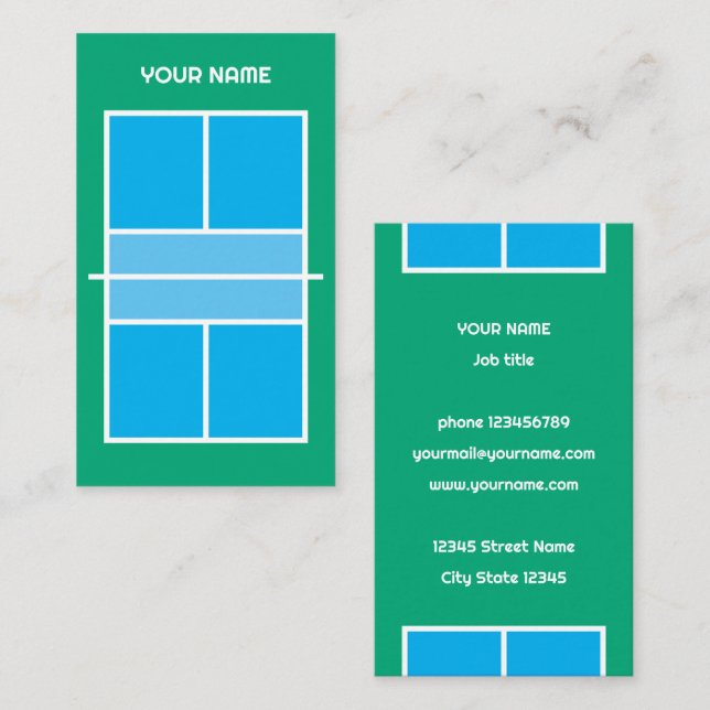 Modelo de cartão de negócios de treinador de picle (Frente/Verso)