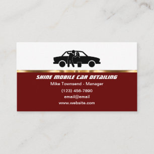 Modelo de cartão de negócios detalhado do carro mó
