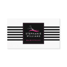 Modelo de cartão de negócios do cabeleireiro