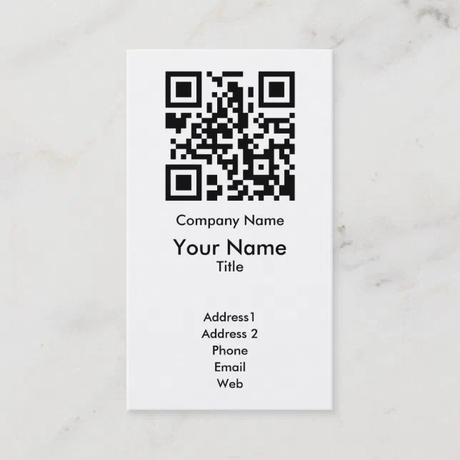 Modelo de cartão de negócios do código de QR - | Zazzle Brasil