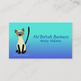 Modelo de cartão de negócios do gato Siamese
