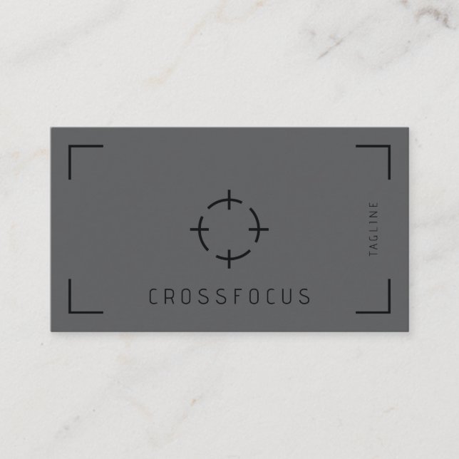 Modelo de cartão de negócios do logotipo Cross Foc (Frente)