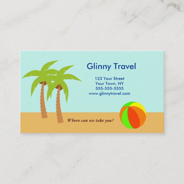 Modelo de cartão de negócios do oceano da praia da (Frente)