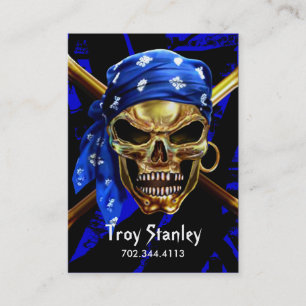 Modelo de cartão de negócios do pirata do Grunge