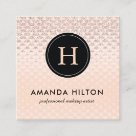 Modelo de cartão de negócios Dourado cor-de-rosa