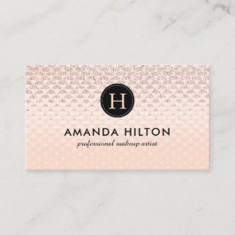 Modelo de cartão de negócios Dourado cor-de-rosa