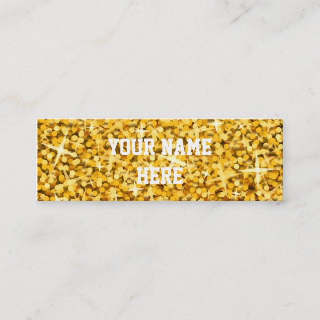 Modelo de cartão de negócios "Dourado" do Glitz (Frente)