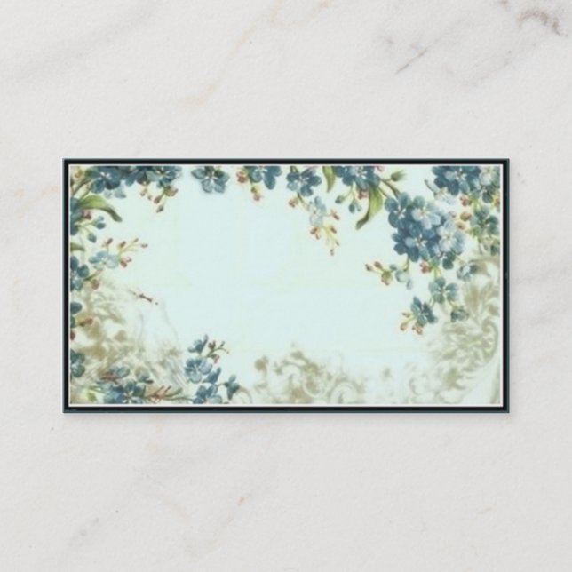 Modelo de cartão de negócios floral azul do (Frente)