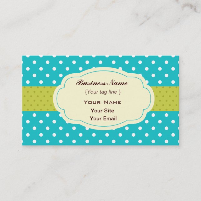 Modelo de cartão de negócios Funky Bolinhas (Frente)