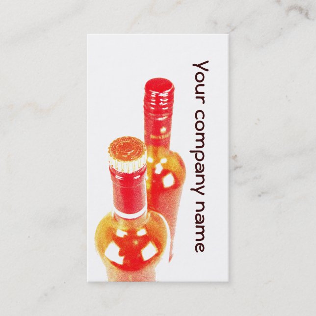 modelo de cartão de negócios funky das garrafas de (Frente)