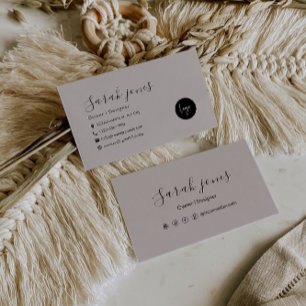 Modelo de cartão de negócios Mínimo Editável