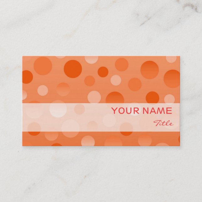 Modelo de cartão de negócios Orange Fizz (Frente)