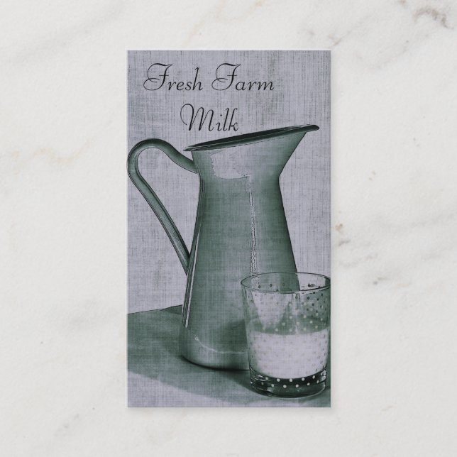 Modelo de cartão de negócios orgânico do leite da (Frente)