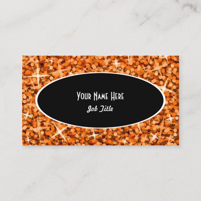 Modelo de cartão de negócios Oval Laranja Laranja  (Frente)