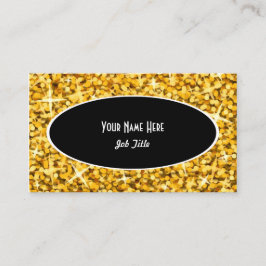 Modelo de cartão de negócios Oval Preto "Dourado" 