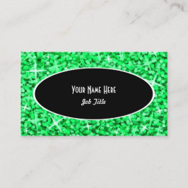 Modelo de cartão de negócios Oval Preto Verde Glit