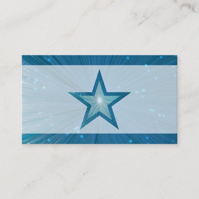 Modelo de cartão de negócios pálido da Estrela Azu (Frente)