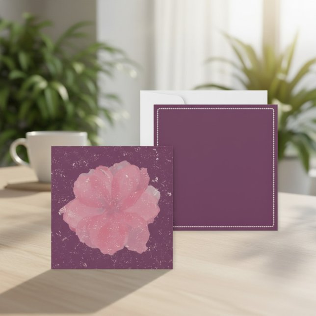 modelo de cartão de nota floral roxo (Criador carregado)