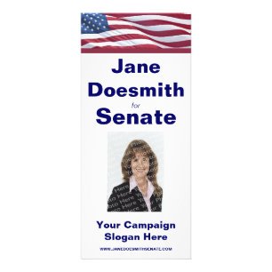 Modelo de cartão de rack de campanha eleitoral